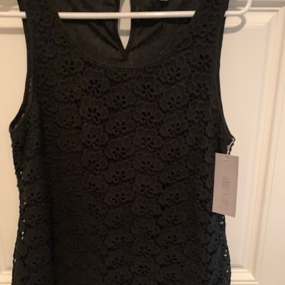 Jennifer Lopez Black Lace Shirt Size L